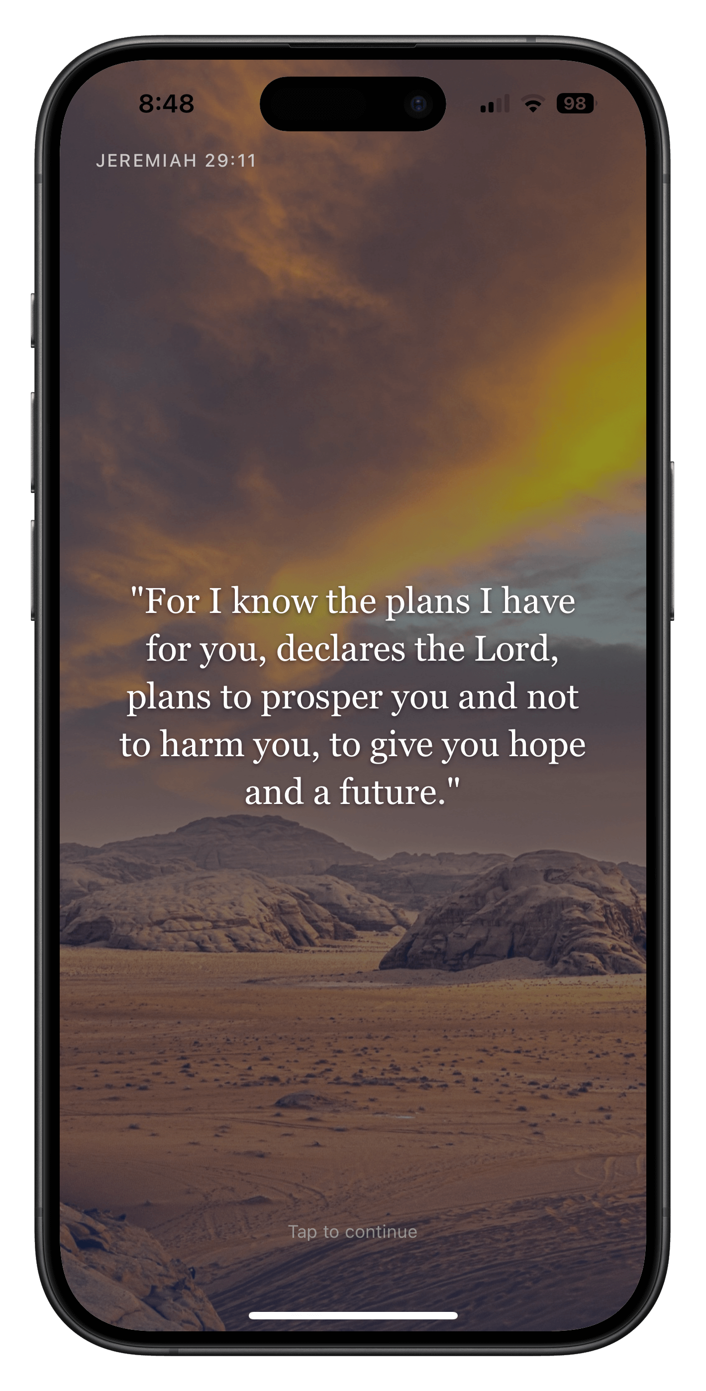 A daily verse chosen for you.